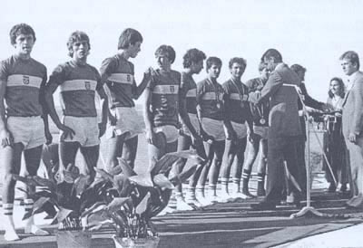 Juniorski osmerac, prvak Balkana, Anđelko Župan, Bernard Kotlar, Lolo Jurin, Vanja Maričić, Feruccio Bajlo, Mišo Marlais, Robert Šerer, Ivica Jončić i kormilar Robert Katalinić u Ankari 1978.